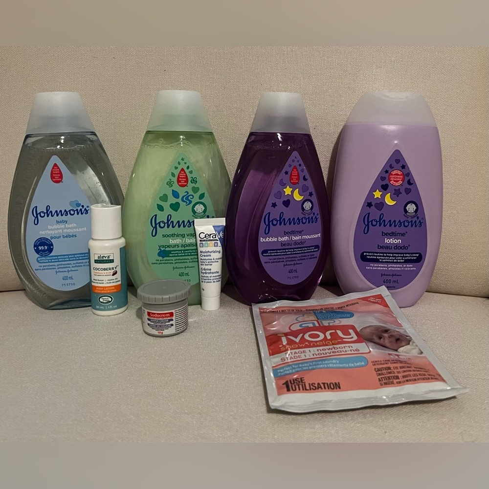 Baby Skin Care Lot - Johnson’s, Aleva, CeraVe, Sudocrem, ivory snow neige